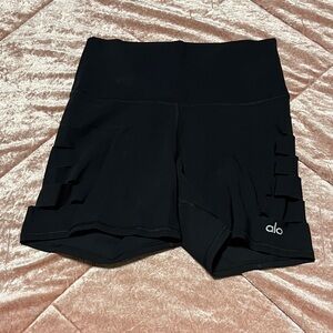 ALO Yoga Women's Black High-Waist Bike Shorts